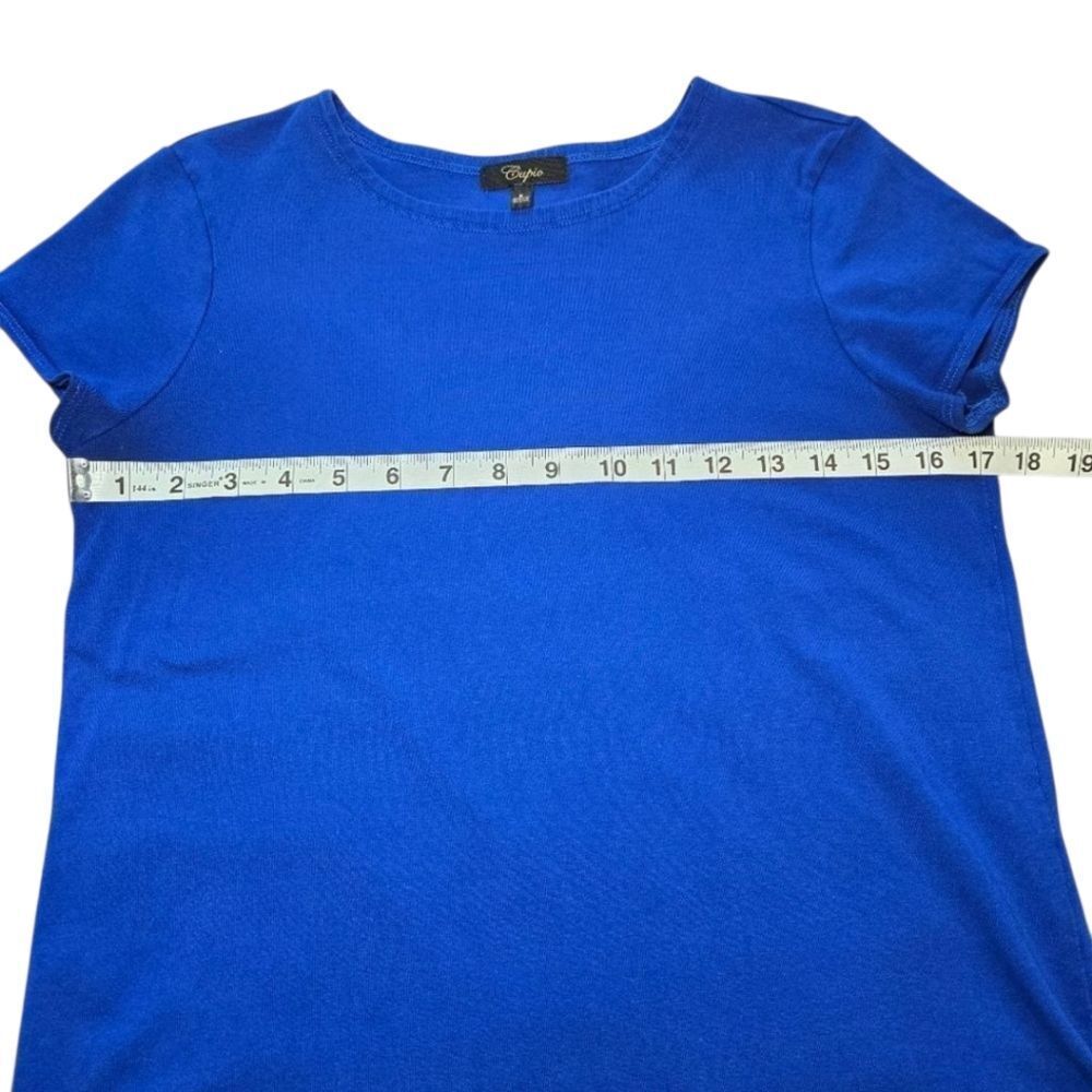 Cupio Cap Sleeve Tee - Blue - Picture 6 of 8